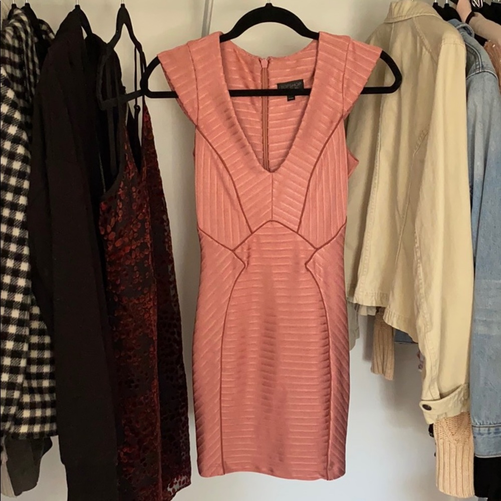 Dusty Pink Topshop Body con dress